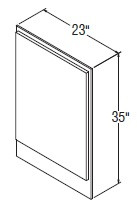 Aristokraft Cabinetry All Plywood Series Winstead Paint 5 Piece Decorative End Panel DBEPFHL