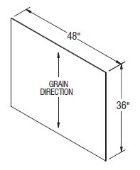 Aristokraft Cabinetry All Plywood Series Winstead Paint 5 Piece Laminate Stock Panel PA4836
