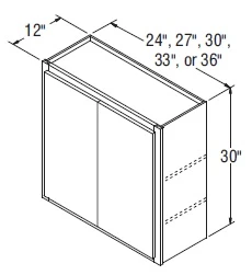 Aristokraft Cabinetry All Plywood Series Winstead Maple Wall Cabinet W2430B