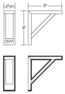Aristokraft Cabinetry All Plywood Series Winstead Maple Bar Bracket Corbel BARCORBEL8