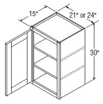 Aristokraft Cabinetry All Plywood Series Winstead Maple Wall Cabinet with Glass WWG243015