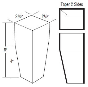 Aristokraft Cabinetry Select Series Winstead Maple Decorative Feet TAPLEG