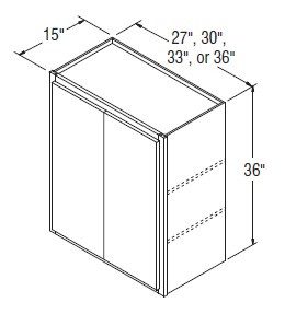 Aristokraft Cabinetry All Plywood Series Korbett Paint Wall Cabinet W333615B