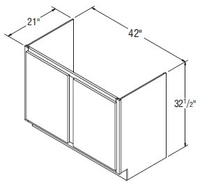 Aristokraft Cabinetry Select Series Korbett Paint Removable Vanity Wall Sink Cabinet RVWS4232