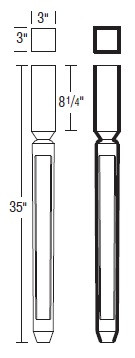 Aristokraft Cabinetry All Plywood Series Korbett Paint 5 Piece Mission Leg DLEGMISSION