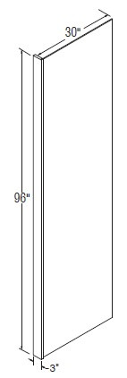 Aristokraft Cabinetry All Plywood Series Korbett Paint 5 Piece Refrigerator End Panel PREPR33096