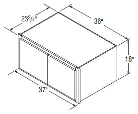 Aristokraft Cabinetry All Plywood Series Landen Maple Refrigerator Wall Cabinet RWT3718B