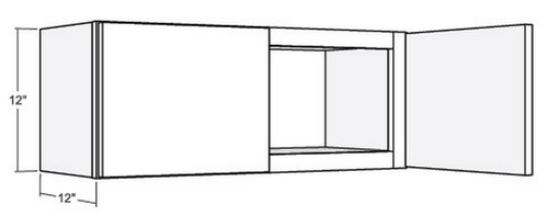 Cubitac Cabinetry Newport Latte Double Butt Doors Wall Cabinet - W3012-NL