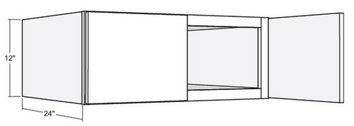 Cubitac Cabinetry Newport Latte Double Butt Doors Wall Cabinet - W3012X24-NL