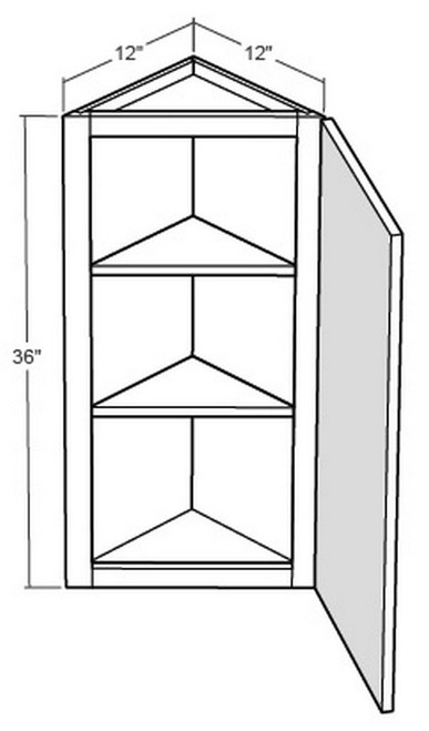 Cubitac Cabinetry Newport Latte Wall End Single Door Cabinet - WEC1236-NL