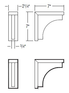 Aristokraft Cabinetry All Plywood Series Landen Maple Paint Cove Corbel CORBELCOVE7