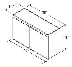 Aristokraft Cabinetry All Plywood Series Sinclair Birch Wall Trimmable Cabinet WT3721B