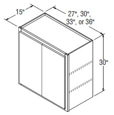 Aristokraft Cabinetry Select Series Sinclair Birch Wall Cabinet W303015B