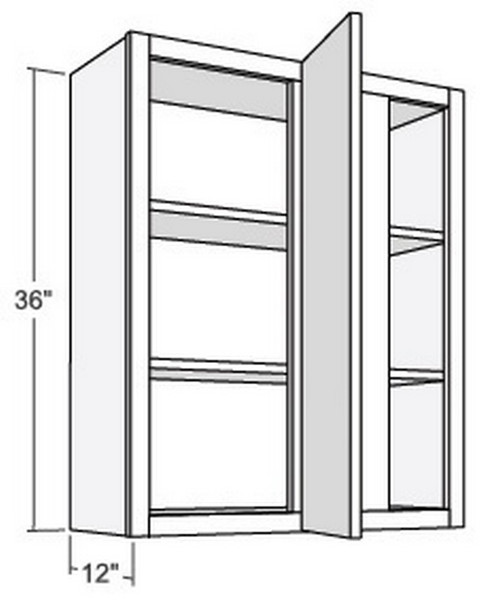 Cubitac Cabinetry Bergen Latte Single Door Blind Corner Wall Cabinet - BLW30/3336-BL