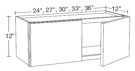 Ideal Cabinetry Manhattan High Gloss Metallic Wall Cabinet - W2712-MHM
