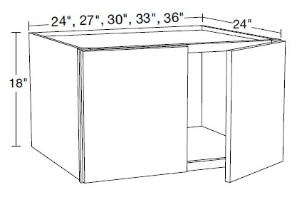 Ideal Cabinetry Manhattan High Gloss Metallic Wall Cabinet - W272418-MHM