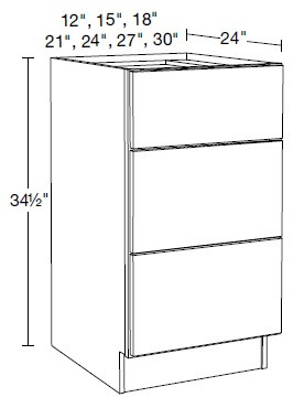 Ideal Cabinetry Manhattan High Gloss Metallic Base Cabinet - BD21-MHM