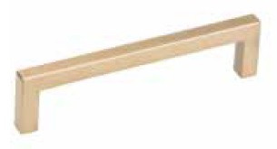 Ideal Cabinetry Manhattan High Gloss Metallic 5 3/8" Square Bar Pull - DH873-128CHBR-MHM