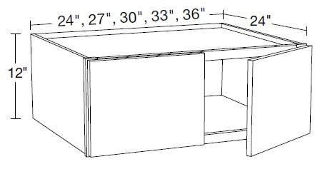 Ideal Cabinetry Manhattan High Gloss White Wall Cabinet - W272412-MHW