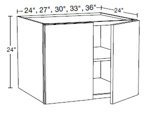 Ideal Cabinetry Napa Blended Cream Wall Cabinet - W332424-NBC