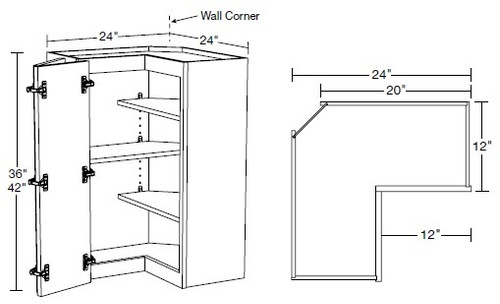 Ideal Cabinetry Nantucket Polar White Wall Cabinet - WEZR2442-NPW