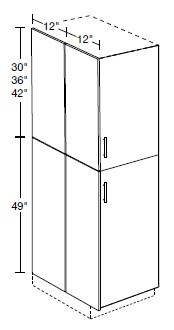 Ideal Cabinetry Nassau Mythic Blue Plywood Panels - MUEK96-NMB