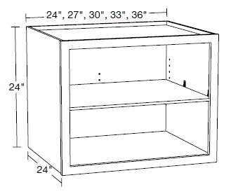 Ideal Cabinetry Waterford Valiant Onyx Wall Cabinet - W332424ND-WVO