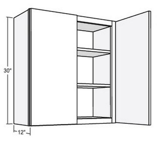 Cubitac Cabinetry Bergen Shale Double Butt Doors Wall Cabinet - W3030-BS
