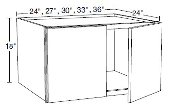 Ideal Cabinetry Glasgow Deep Onyx Wall Cabinet - W272418-GDO