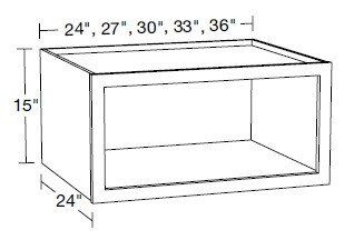 Ideal Cabinetry Glasgow Mythic Blue Wall Cabinet - W242415ND-GMB