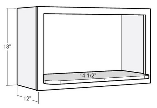 Cubitac Cabinetry Bergen Shale Microwave Cabinet - MW3018-BS