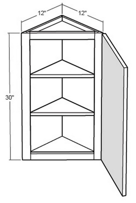 Cubitac Cabinetry Bergen Shale Wall End Single Door Cabinet - WEC1230-BS