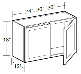 Ideal Cabinetry Nantucket Pebble Gray Wall Cabinet - W2418-NPG