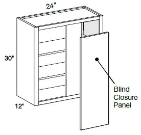 Ideal Cabinetry Nantucket Cinnamon Corner Cabinet - Without Doors - WBCU2730ND-NCN