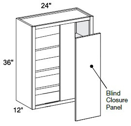 Ideal Cabinetry Nantucket Cinnamon Corner Cabinet - Without Doors - WBCU2736ND-NCN