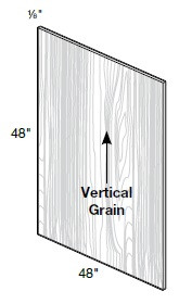 Ideal Cabinetry Nantucket Cinnamon Plywood Panel - ISK4848-NCN