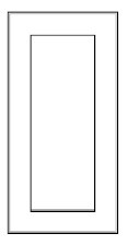 Ideal Cabinetry Nantucket Mocha Quarter Door Sample - SD0707-NMG