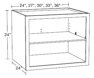 Ideal Cabinetry Nantucket Mocha Wall Cabinet - W242424ND-NMG