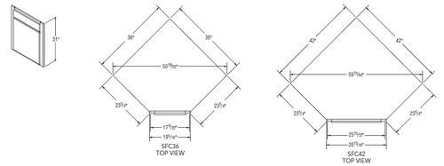 Aristokraft Cabinetry All Plywood Series Winstead Maple 5 Piece Sink Front Corner SFC36