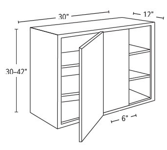 Forevermark Homestead Oak Shaker Kitchen Cabinet - WBLC3033-3036-AH