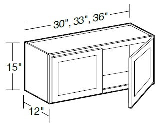 Ideal Cabinetry Cambria Vivid White Wall Cabinet - W3315-CVW