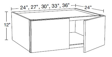 Ideal Cabinetry Cambria Vivid White Wall Cabinet - W332412-CVW