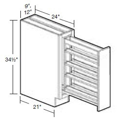 Ideal Cabinetry Cambria Valley Gray Base Cabinet - BPPO12-CVG