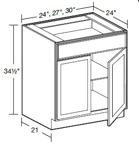 Ideal Cabinetry Cambria Valiant Onyx Base Cabinet - B27-CVO