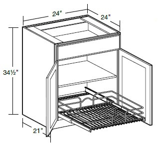 Ideal Cabinetry Standford Vivid White Base Cabinet - B24-1WT-SVW