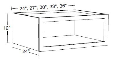 Ideal Cabinetry Standford Vivid White Wall Cabinet - W332412ND-SVW