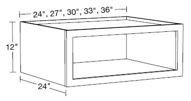 Ideal Cabinetry Standford Valiant Onyx Wall Cabinet - W272412ND-SVO