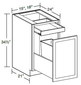 Ideal Cabinetry Standford Verdant Green Base Cabinet - B1DWB18-SVA