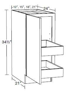 Ideal Cabinetry Standford Verdant Green Base Cabinet - B15FH-2T-SVA