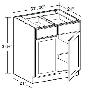 Ideal Cabinetry Standford Vanguard Oak Base Cabinet - B33-SVK